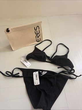 BNWT ERES Mouna Malou Black Bikini Set FR 38